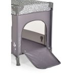 SAFARI utazóágy 1 szintes, zippes kibújóval, állatmintás GRAFIT