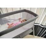 MONI Kalinihta újszülött babaágy önálló, 11 kg, 1 szint fehér láb bézs