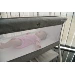 MONI Kalinihta újszülött babaágy önálló, 11 kg, 1 szint fehér láb bézs