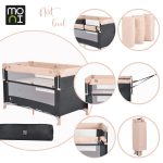 MONI Next level utazóágy lehajtható oldalfal 2 szint bézs