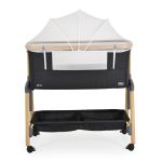 AMO babaöböl, 7 poziciós,szúnyoghálóval, tároló kosárral FEKETE