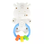 MŰANYAGJÁTÉK csörgő bocis FEHÉR