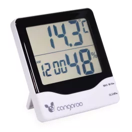   Moni Cangaroo Thermometer hőmérő, páratartalom mérővel és digitális órával zöld/fehér