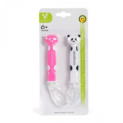SZILIKON kanál szett 2dbos Panda PINK