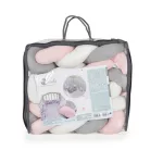 Moni Cangaroo Braidy fonott fejvédő 180cm pink/szürke