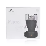 MISTRAL bébi hordozó 3 poziciós, ergonomikus, hálós FEKETE