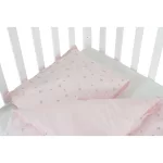 Moni Nook 3 részes bébi ágynemű huzat garnitúra PINK CSILLAG