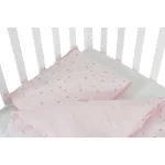 Moni Nook 3 részes bébi ágynemű huzat garnitúra PINK CSILLAG