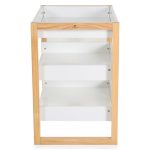 TIMBER fa pelenkázó állvány polccal FEHÉR/NATUR