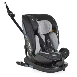   Moni GRAVITY I-size autós ülés 40-150cm, SPS, forgatható talp, pamut huzat SZÜRKE