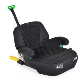  Moni JAX autós ülésmagasító háttámlával 125-150cm rögzítő hevederrel, ISOFIX FEKETE
