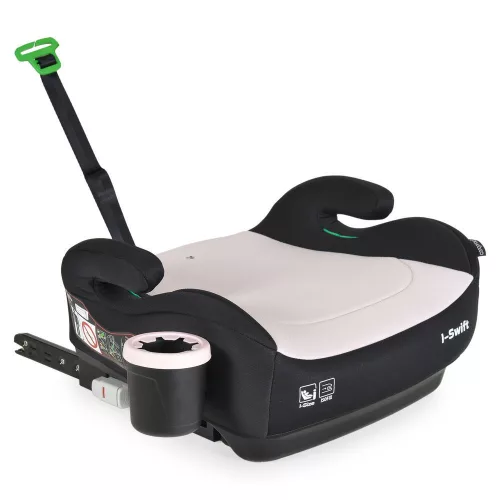 Moni I-SWIFT ülésemelő pohártartóval 125-150cm I-SIZE és ISOFIX PINK