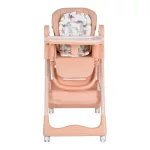 SURPRISE etetőszék szilikon tányérral, evőeszközzel, előkével PINK