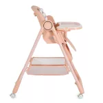 SURPRISE etetőszék szilikon tányérral, evőeszközzel, előkével PINK