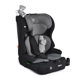   Moni ROCK autós ülés 76-150cm, 2játékkal, pohártartó, belső öv, isofix nélkül SZÜRKE