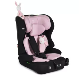   Moni ROCK autós ülés 76-150cm, 2játékkal, pohártartó, belső öv, isofix nélkül PINK