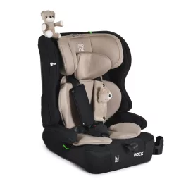   Moni ROCK autós ülés 76-150cm, 2játékkal, pohártartó, belső öv, isofix nélkül BÉZS