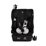 Moni SECURITY autós ülés belső övvel, isofix, ajándék 2plüss+párna 76-150cm FEKETE