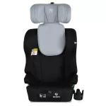 Moni SECURITY autós ülés belső övvel, isofix, ajándék 2plüss+párna 76-150cm SZÜRKE