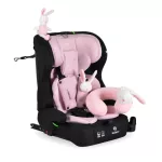Moni SECURITY autós ülés belső övvel, isofix, ajándék 2plüss+párna 76-150cm PINK