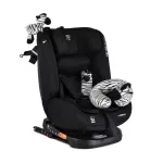 Moni i-MAXX autós ülés, isofix, forgatható, 2 plüss+párna 40-150cm FEKETE