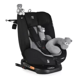   Moni i-MAXX autós ülés, isofix, forgatható, 2 plüss+párna 40-150cm SZÜRKE