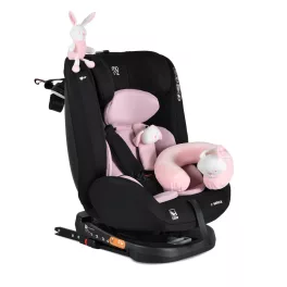   Moni i-MAXX autós ülés, isofix, forgatható, 2 plüss+párna 40-150cm PINK