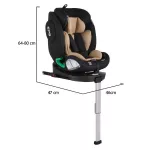 Moni LEGEND autós ülés 40-150cm támasztólábbal BÉZS