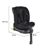 Moni BRAVO autós ülés 40-150 cm támasztólábbal FEKETE