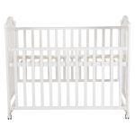 JUNO fa babaágy zsiráf mintás, ringatós 60*120cm FEHÉR