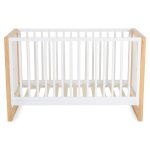 SIERRA fa babaágy rácsos 60*120cm FEHÉR/NATUR