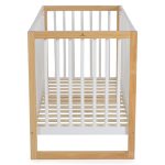 SIERRA fa babaágy rácsos 60*120cm FEHÉR/NATUR