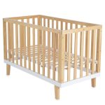 WHISPER fa babaágy 3 magasságban állítható 60x120cm NATUR