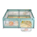 GAMEZONE járóka összecsukható szőnyeggel, 60 labdával 150x200 MENTA