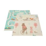 GAMEZONE járóka összecsukható szőnyeggel, 60 labdával 150x200 MENTA