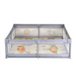 GAMEZONE  járóka összecsukható szőnyeggel, 60 labdával 180x200 SZÜRKE