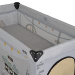 PLAYHOUSE összecsukható házikó utazóágy, tetővel, kibújóval SZÜRKE