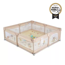   Moni GAMEZONE járóka szőnyeggel, 60 labdával 150x200 VILÁGOS BÉZS