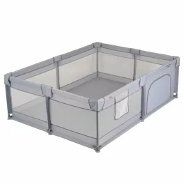   Moni GameZone Basic járóka 150x200 lecippzározható oldal, sarokvédő egyszínű SZÜRKE