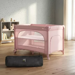 Moni DOS utazóágy 2 szintes, kibújóval PINK