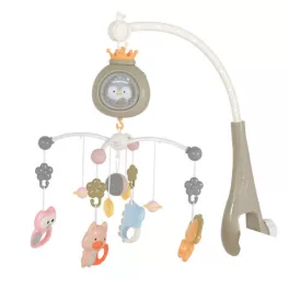   Moni PENGUIN Bed bell zenélő forgó játék kiságyra fehér zajjal SZÜRKE