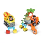 Műanyag Építőkocka 26 dbos targonca, dömper ÉPÍTKEZÉS