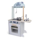 MONI Fa kiskonyha kék 4 db eszközzel szett