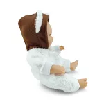 Moni BABA 30cm újszülött maciruhában kismacival SZÜRKE