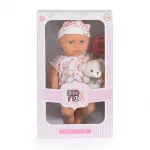 Moni BABA 30cm újszülött maciruhában kisnyuszival PINK