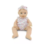 Moni BABA 30cm újszülött maciruhában kisnyuszival PINK