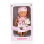 BABA 30cm újszülött macival PINK