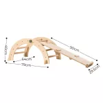 PIKLER fa MÁSZÓHÍD rámpával  Montessori  79*40cm+92cm rámpa NATUR