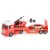 Tűzoltó vontató autó helikopterrel, autóval 54cm PIROS