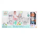 Moni BABA játékszett 36 cmes FIÚ babával delux playset KÉK